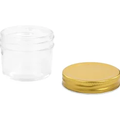 vidaXL Jampotten met goudkleurige deksels 24 st 110 ml glas