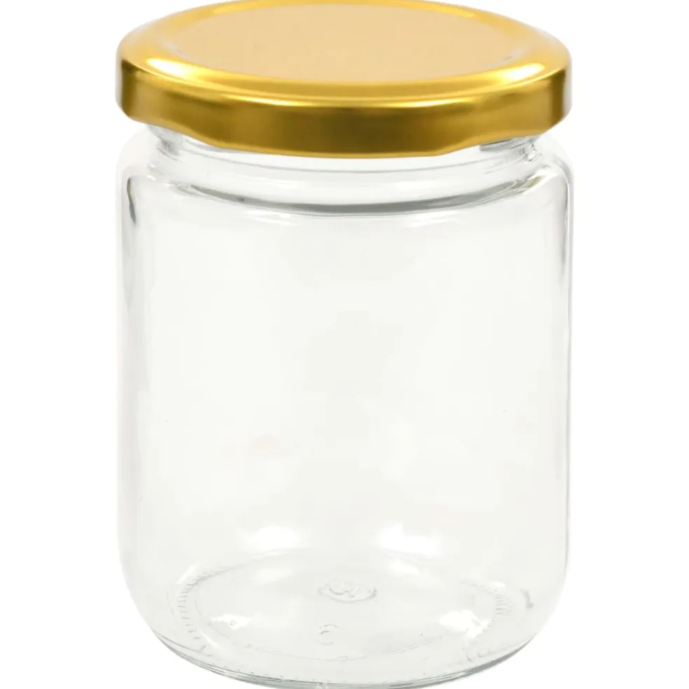 vidaXL Jampotten met goudkleurige deksels 48 st 230 ml glas
