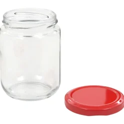 vidaXL Jampotten met rode deksels 48 st 230 ml glas