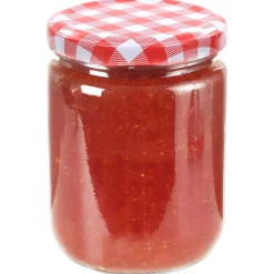 vidaXL Jampotten met wit met rode deksels 48 st 230 ml glas