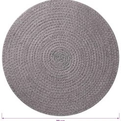 vidaXL Jute placematten 4 st Grijs 100% Tossa Jute