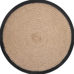 vidaXL Jute placematten 4 st Naturel en Zwart 100% Tossa Jute