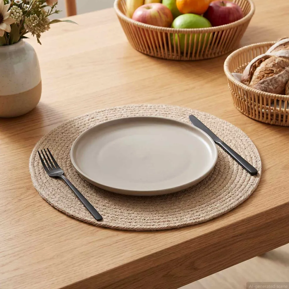 vidaXL Jute placematten 4 st Naturel 100% Tossa Jute
