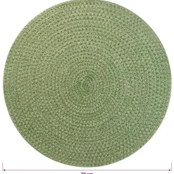 vidaXL Jute placematten 4 st Olijfgroen 100% Tossa Jute