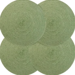 vidaXL Jute placematten 4 st Olijfgroen 100% Tossa Jute