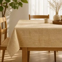 vidaXL Jute tafelkleed Naturel 140 x 140 cm 100% Tossa Jute