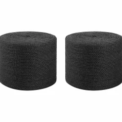 vidaXL Jute Touw 2 st 20 mm 100 m Zwart 100% Tossa jute