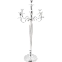 vidaXL Kaarsenhouder Zilver 32 x 32 x 79,5 cm Aluminium
