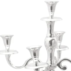 vidaXL Kaarsenhouder Zilver 32 x 32 x 79,5 cm Aluminium