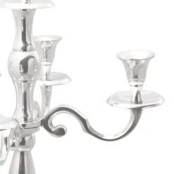 vidaXL Kaarsenhouder Zilver 32 x 32 x 79,5 cm Aluminium