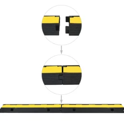 vidaXL Kabelbeschermer drempel 1 tunnel 100 cm rubber
