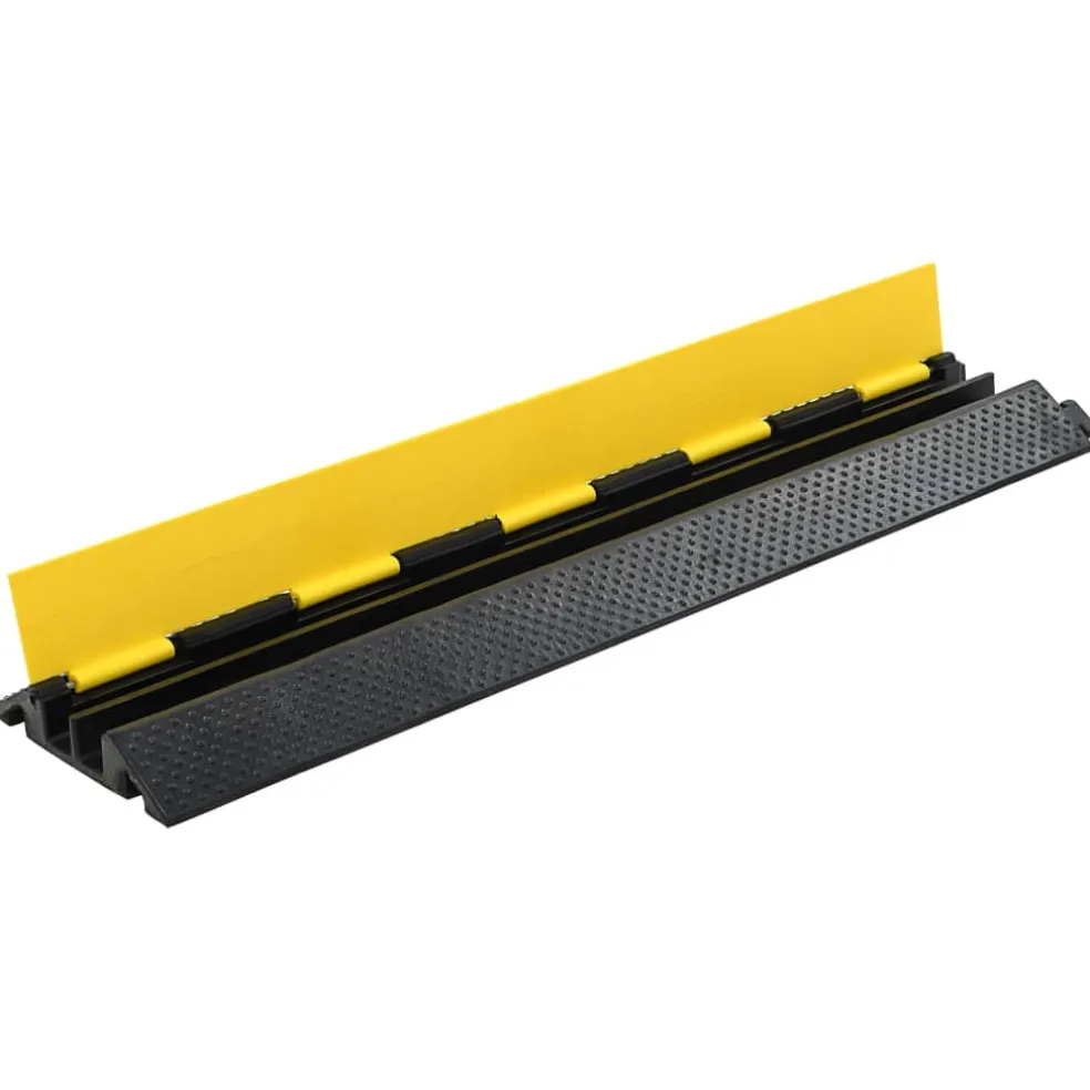 vidaXL Kabelbeschermer drempels 2 st 2 tunnels 101,5 cm rubber