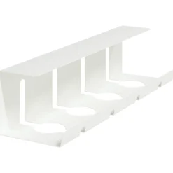 vidaXL Kabelgoot voor onder bureau 2 st Wit 43 x 12 x 10 cm Staal