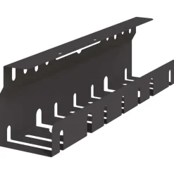 vidaXL Kabelgoot voor onder bureau 2 st Zwart 43 x 9 x 11 cm Staal
