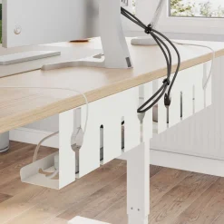 vidaXL Kabelgoot voor onder bureau 2 st Wit 43 x 10 x 15 cm