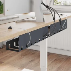 vidaXL Kabelgoot voor onder bureau 2 st Antracietkleurig