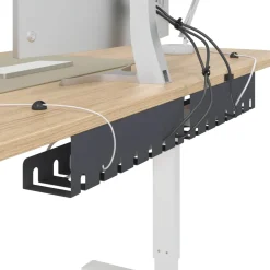 vidaXL Kabelgoot voor onder bureau 2 st Antracietkleurig