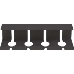 vidaXL Kabelgoot voor onder bureau 2 st Zwart 43 x 12 x 10 cm Staal