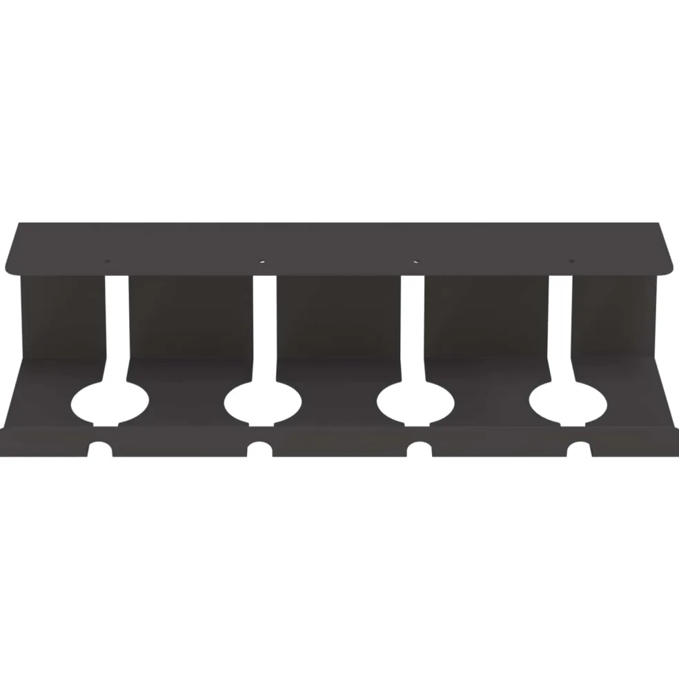 vidaXL Kabelgoot voor onder bureau 2 st Zwart 43 x 12 x 10 cm Staal