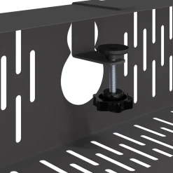 vidaXL Kabelgoot voor onder bureau 2 st Zwart 35 x 12 x 13 cm Staal