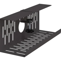 vidaXL Kabelgoot voor onder bureau 2 st Zwart 35 x 12 x 13 cm Staal