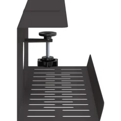 vidaXL Kabelgoot voor onder bureau 2 st Zwart 35 x 12 x 13 cm Staal