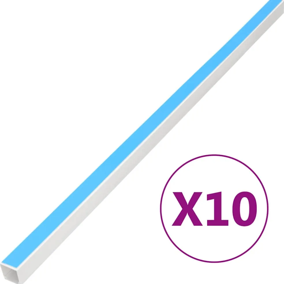 vidaXL Kabelgoot zelfklevend 10x10 mm 10 m PVC