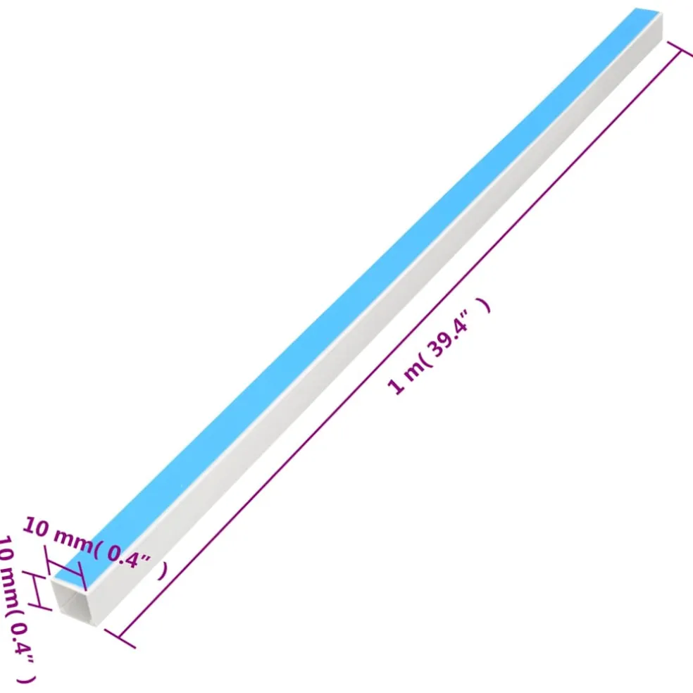 vidaXL Kabelgoot zelfklevend 10x10 mm 10 m PVC