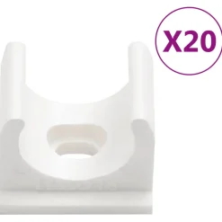 vidaXL Kabelgoten met klemmen Ø16 mm 10 m PVC