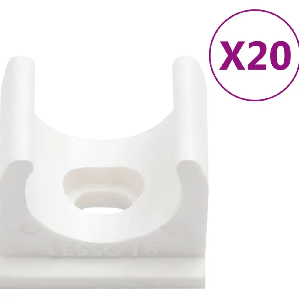 vidaXL Kabelgoten met klemmen Ø16 mm 10 m PVC
