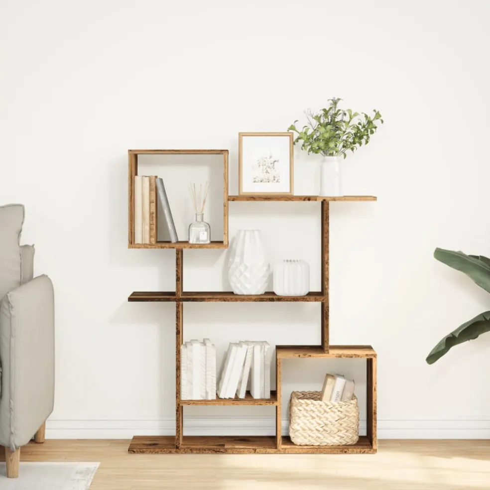 vidaXL Kamerscherm / boekenkast 92x29x112 cm hout oud houtkleurig