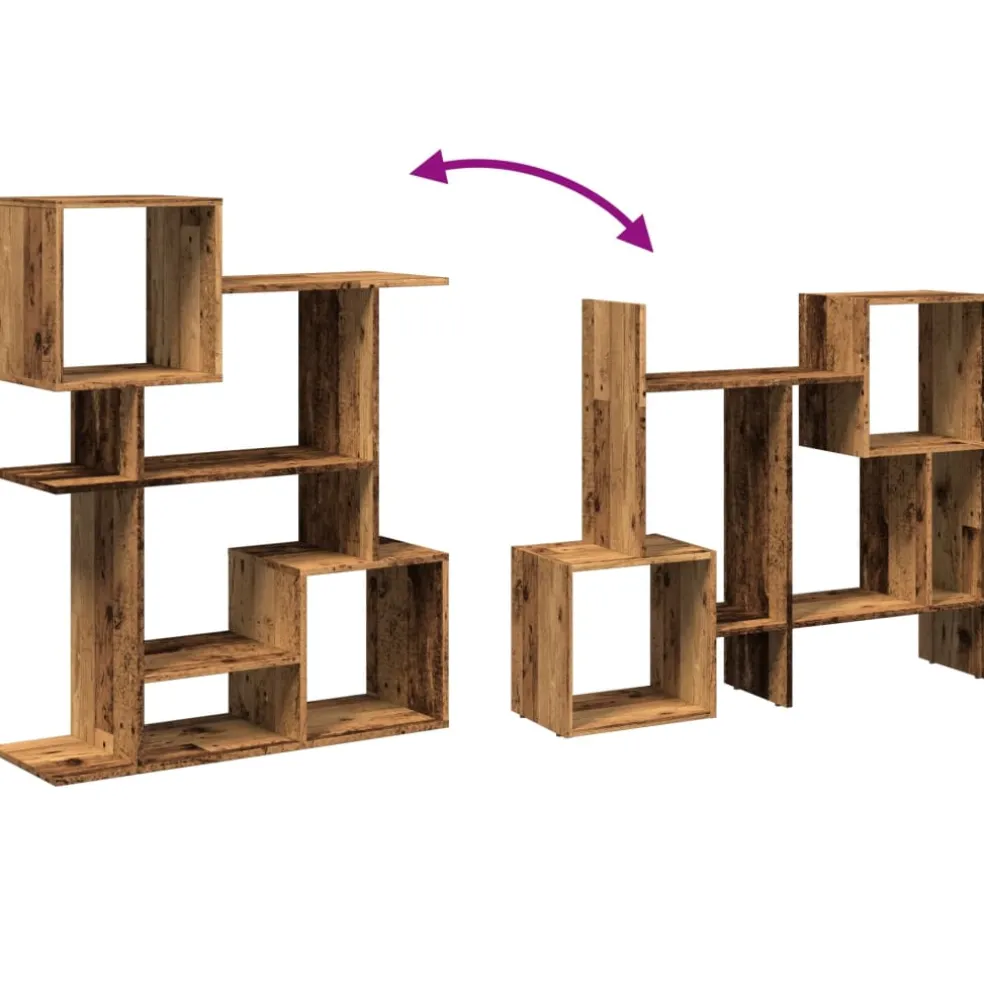 vidaXL Kamerscherm / boekenkast 92x29x112 cm hout oud houtkleurig