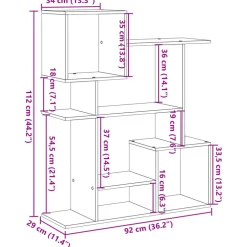 vidaXL Kamerscherm / boekenkast 92x29x112 cm hout oud houtkleurig