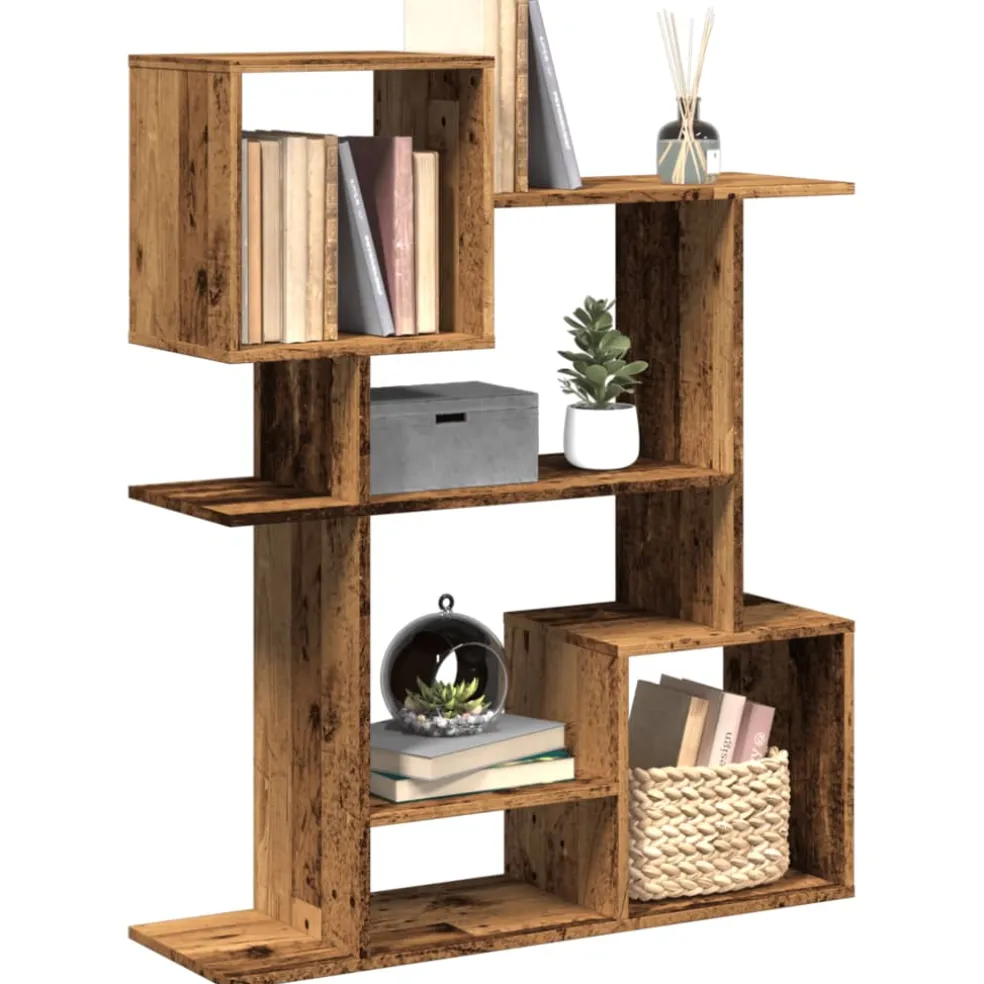 vidaXL Kamerscherm / boekenkast 92x29x112 cm hout oud houtkleurig