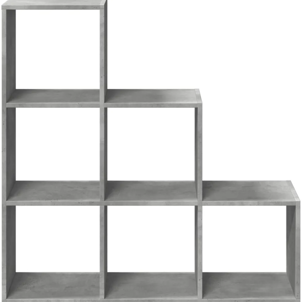 vidaXL Kamerscherm / boekenkast 3-laags 99x29x99 cm hout betongrijs