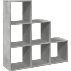 vidaXL Kamerscherm / boekenkast 3-laags 99x29x99 cm hout betongrijs