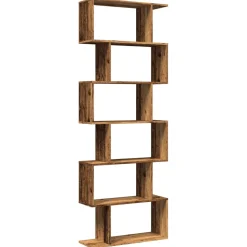 vidaXL Kamerscherm / boekenkast 6-laags 70x24x193 cm hout oud hout