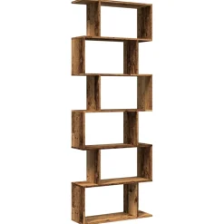 vidaXL Kamerscherm / boekenkast 6-laags 70x24x193 cm hout oud hout