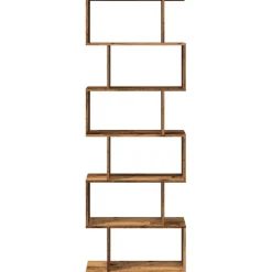 vidaXL Kamerscherm / boekenkast 6-laags 70x24x193 cm hout oud hout