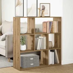 vidaXL Kamerscherm / boekenkast 102x29x103,5 cm hout artisanaal eiken
