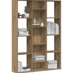 vidaXL Kamerscherm/boekenkast 100x24x140 cm bewerkt hout eikenkleurig