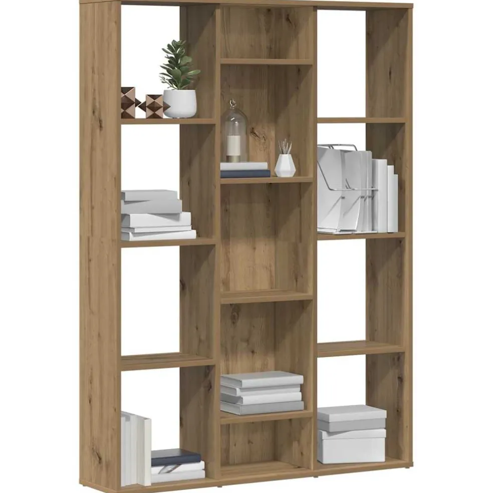 vidaXL Kamerscherm/boekenkast 100x24x140 cm bewerkt hout eikenkleurig