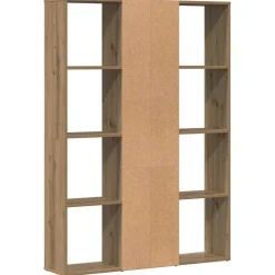 vidaXL Kamerscherm/boekenkast 100x24x140 cm bewerkt hout eikenkleurig