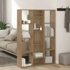 vidaXL Kamerscherm/boekenkast 100x24x140 cm bewerkt hout eikenkleurig