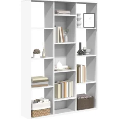 vidaXL Kamerscherm/boekenkast 100x24x140 cm bewerkt hout wit