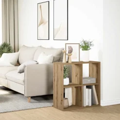 vidaXL Kamerscherm / boekenkast 69,5x29x69,5 cm hout artisanaal eiken