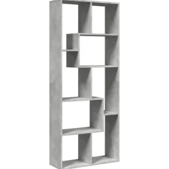 vidaXL Kamerscherm / boekenkast 67x25x161,5 cm bewerkt hout betongrijs