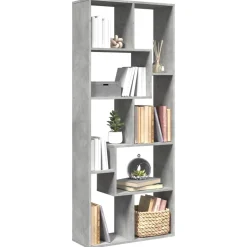 vidaXL Kamerscherm / boekenkast 67x25x161,5 cm bewerkt hout betongrijs
