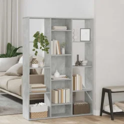 vidaXL Kamerscherm/boekenkast 100x24x140 cm bewerkt hout betongrijs