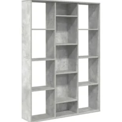vidaXL Kamerscherm/boekenkast 100x24x140 cm bewerkt hout betongrijs